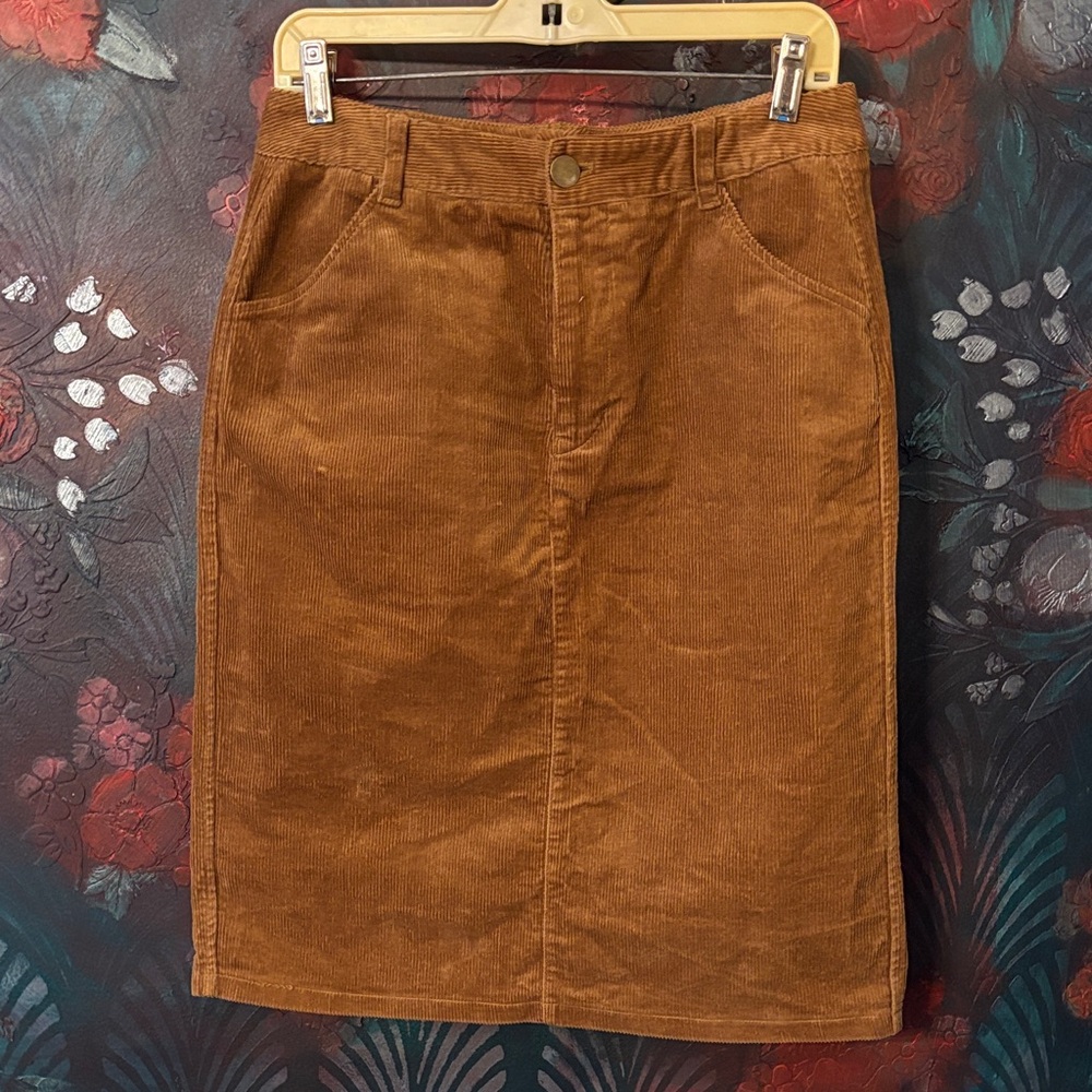 Brown Corduroy Skirt